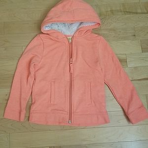 Crazy 8 bright coral hooded sweatshirt 4T